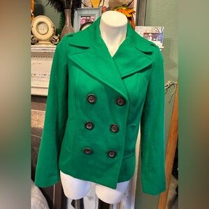 ☘️ ☘️ Old Navy Vibrant Green Pea Coat-Small
Stunning! 🍀 ☘️ ☘️